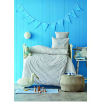 Постільна білизна для немовлят Karaca Home - Stork gri 2020-2 сірий ранфорс