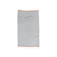 Рушник Barine Pestemal - Basak 95*165 Light Grey-Orange сірий-помаранчевий