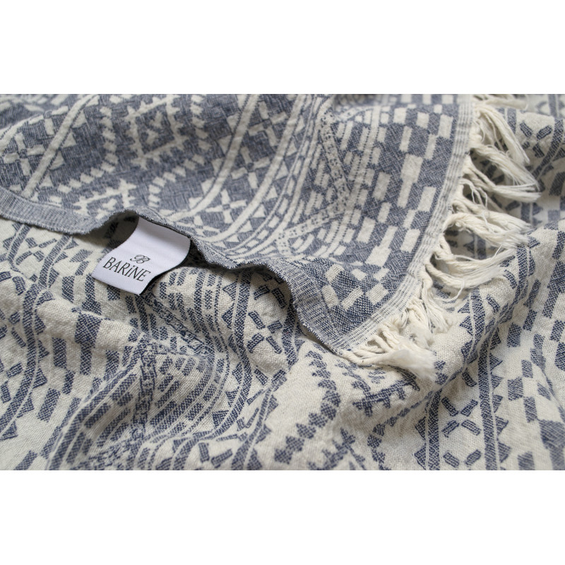 Рушник Barine Pestemal - Nordic indigo синій 90*160