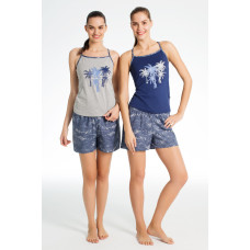 Домашній одяг US Polo Assn - Майка і шорти 15637 сірі, S