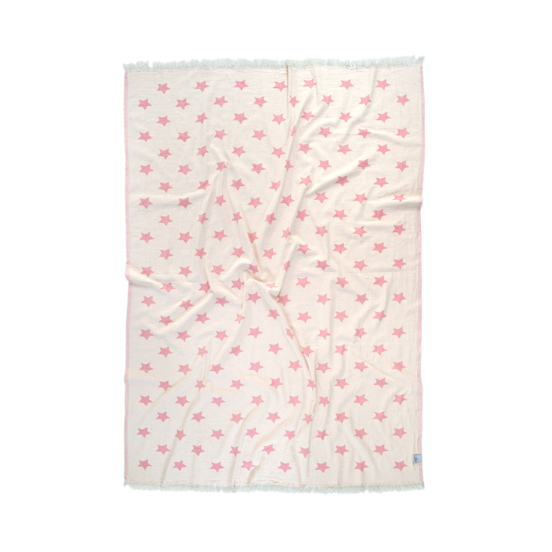 Плед-накидка Barine - Stars Throw pembe рожевий 130*170