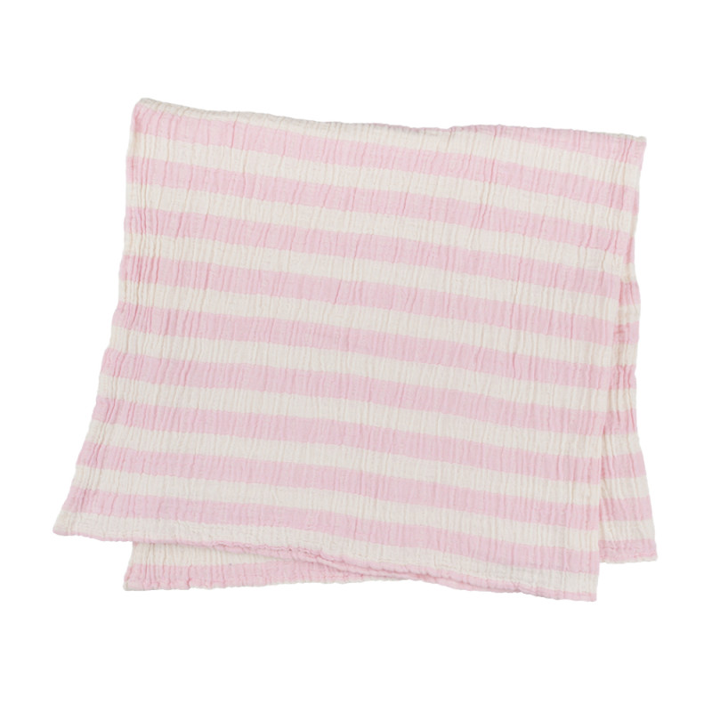 Плед-накидка Barine - Stripe Muslin pembe рожевий 77*82