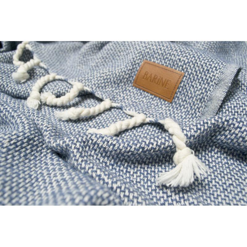 Плед-накидка Barine - Wool Basket indigo синій 120*175