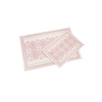 Набір килимків Irya - Palmed pudra пудра 60*90+40*60