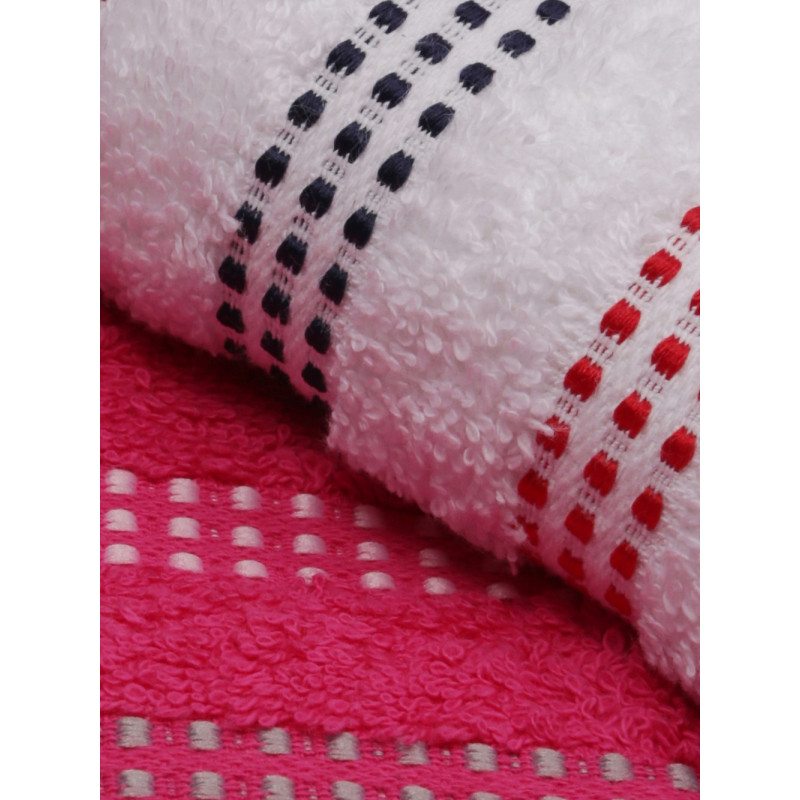 Набір рушників Beverly Hills Polo Club - 355BHP2286 Botanik White, Fuchsia 50*90