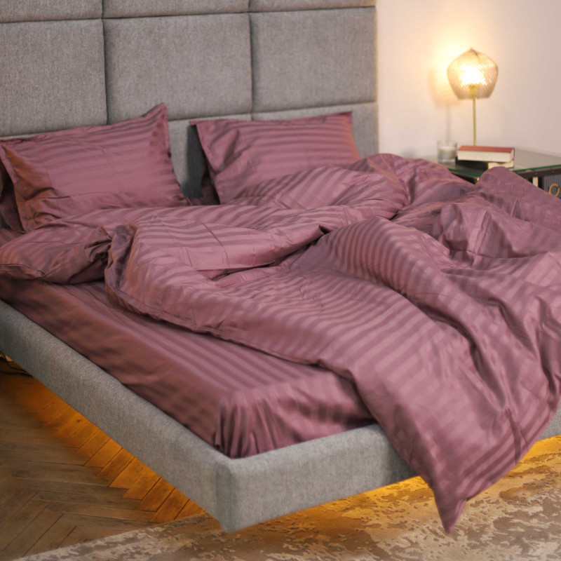 Комплект постільної білизни Tiare Євро Сатин Stripe 73