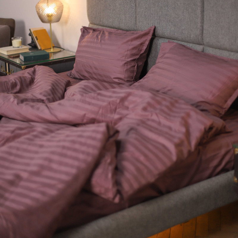 Комплект постільної білизни Tiare Євро Сатин Stripe 73