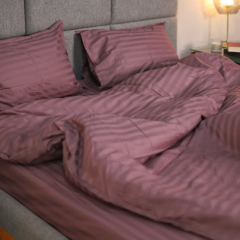 Комплект постільної білизни Tiare Сімейний Сатин Stripe 73