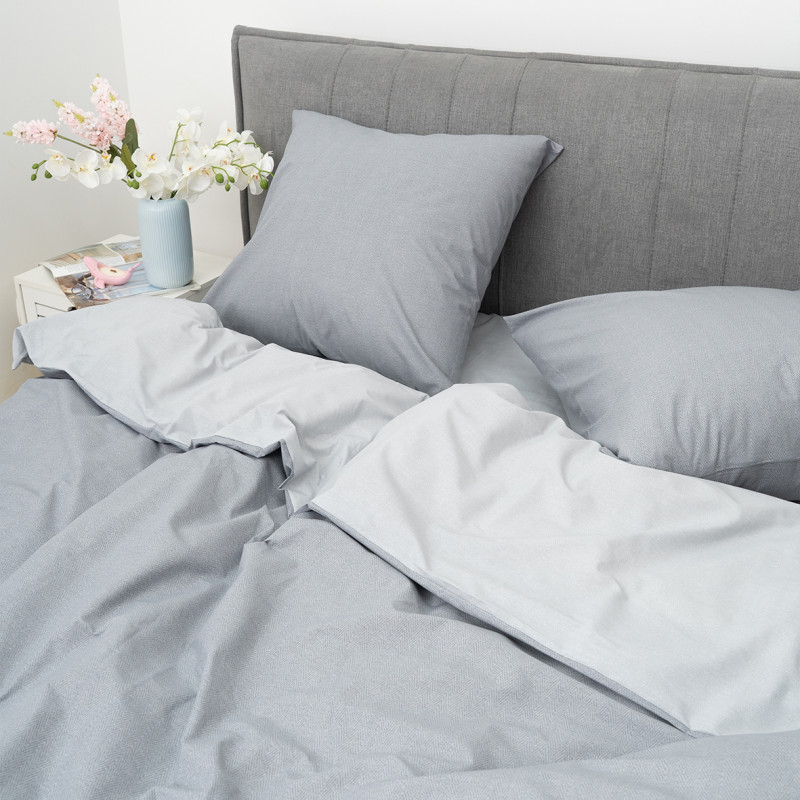 Комплект постільної білизни Viluta Євро Ранфорс 24279 з простирадлом на резинці 160х200