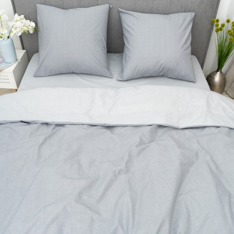 Комплект постільної білизни Viluta Євро Ранфорс 24279 з простирадлом на резинці 180х200