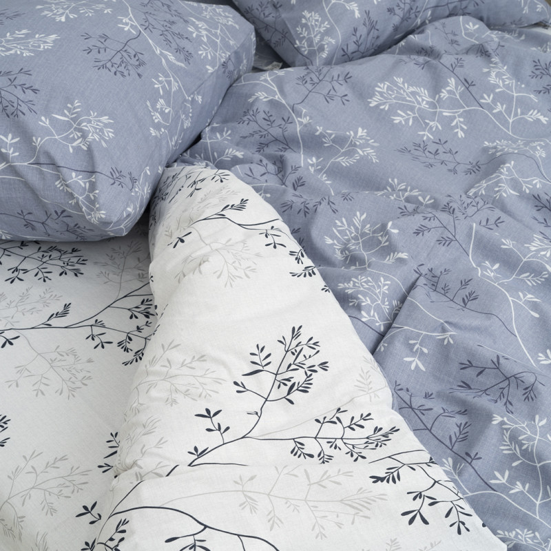 Комплект постільної білизни Viluta Євро Ранфорс 22222 з простирадлом на резинці 180х200