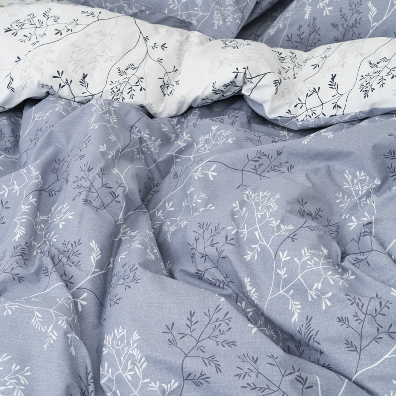 Комплект постільної білизни Viluta Євро Ранфорс 22222 з простирадлом на резинці 180х200