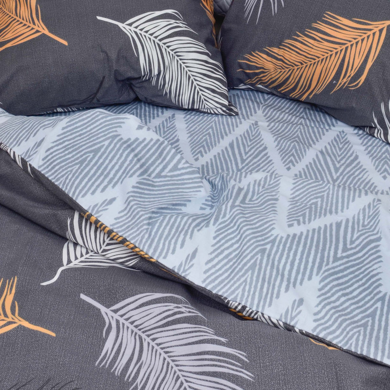 Комплект постільної білизни Viluta Євро Ранфорс 21144 з простирадлом на резинці 180х200