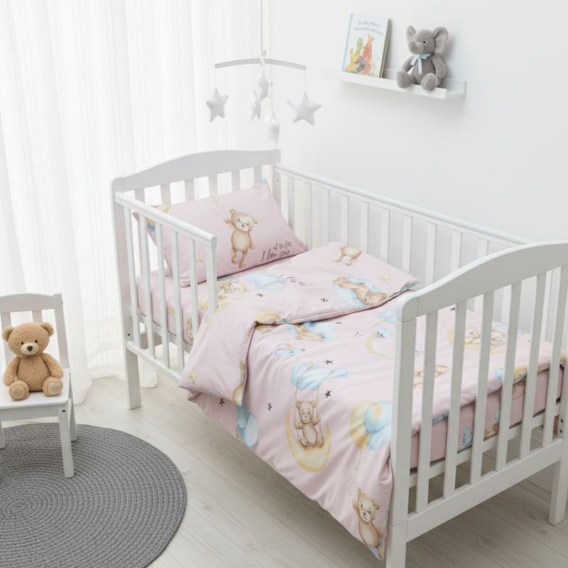 Комплект постільної білизни Viluta Дитячий Ранфорс 25415 Рожевий