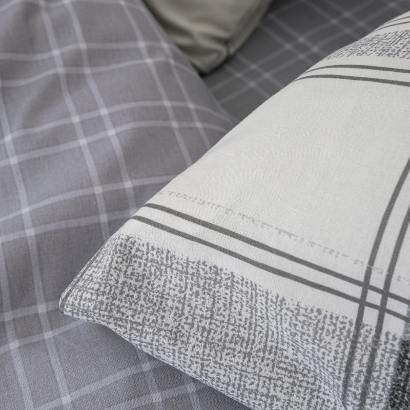 Комплект постільної білизни Viluta Євро Ранфорс 25393 з простирадлом на резинці 160х200