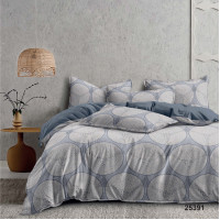 Комплект постільної білизни Viluta Двоспальний Ранфорс 25391 з простирадлом на резинці 160х200