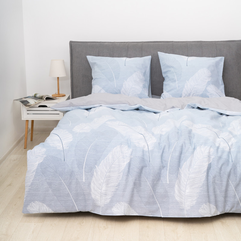 Комплект постільної білизни Viluta Євро Ранфорс 24347 з простирадлом на резинці 160х200