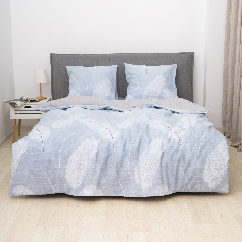 Комплект постільної білизни Viluta Євро Ранфорс 24347 з простирадлом на резинці 160х200