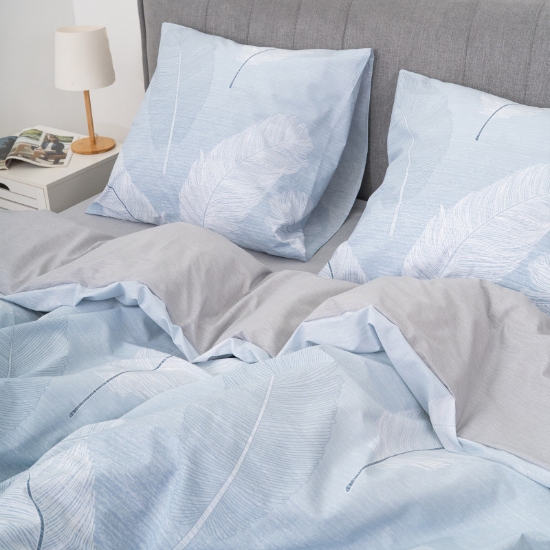 Комплект постільної білизни Viluta Євро Ранфорс 24347 з простирадлом на резинці 180х200