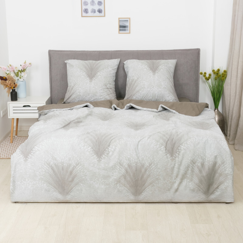 Комплект постільної білизни Viluta Євро Ранфорс 25403 з простирадлом на резинці 160х200