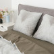 Комплект постільної білизни Viluta Євро Ранфорс 25403 з простирадлом на резинці 160х200