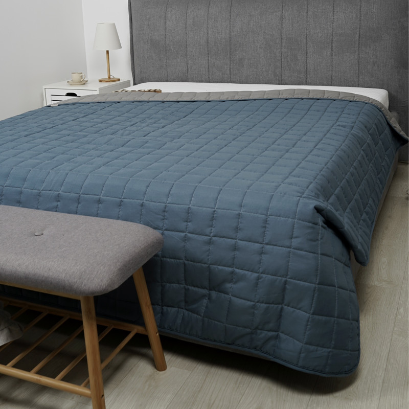 Покривало стьобане двустороннє Viluta Дует 140х210 Місячне Сяйво