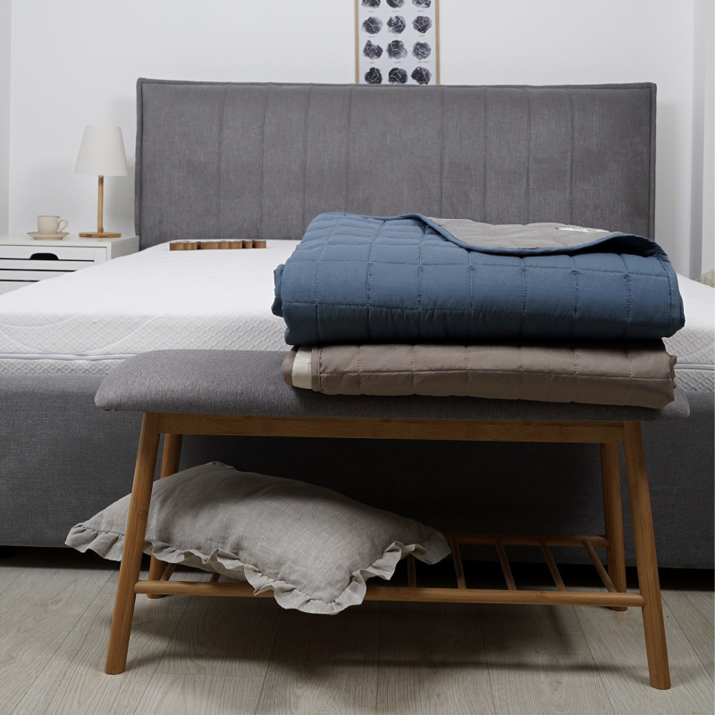 Покривало стьобане двустороннє Viluta Дует 210х220 Місячне Сяйво