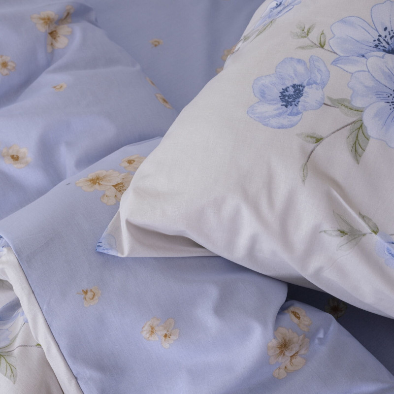 Комплект постільної білизни Viluta Двоспальний Ранфорс 25417 з простирадлом на резинці 160х200