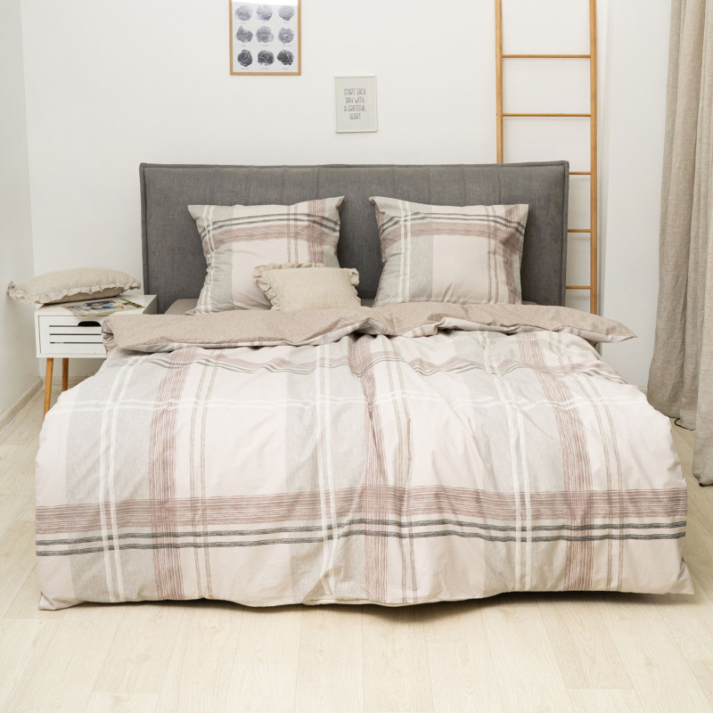 Комплект постільної білизни Viluta Двоспальний Ранфорс 24321 з простирадлом на резинці 160х200