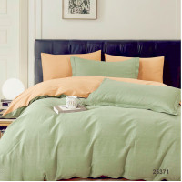 Комплект постільної білизни Viluta Євро Ранфорс 25371 з простирадлом на резинці 180х200