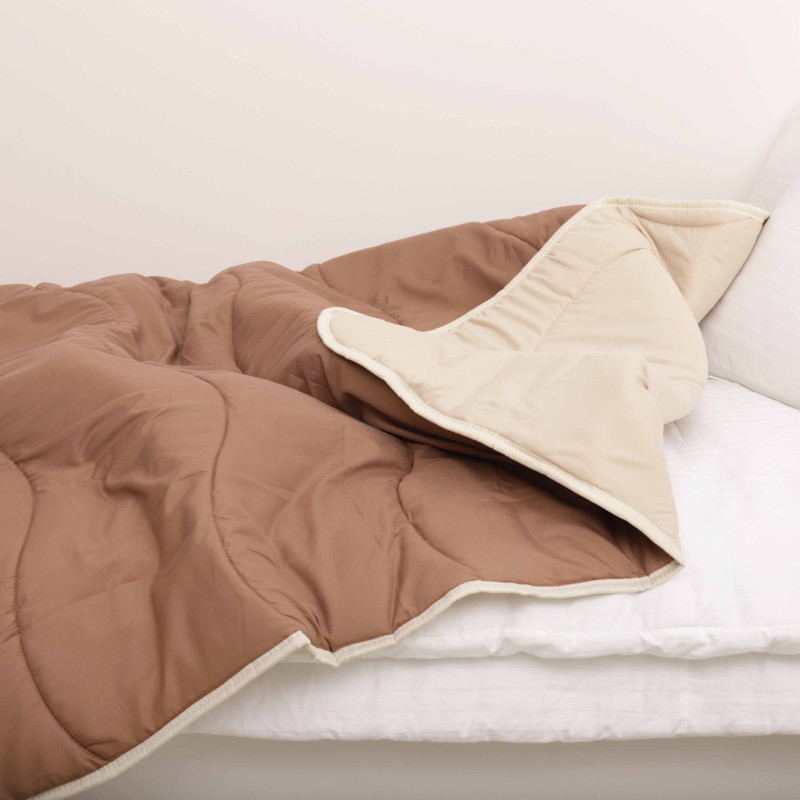 Ковдра силіконова стьобана Viluta Relax Light 205х140 + 2 наволочки 50х70 Капучино