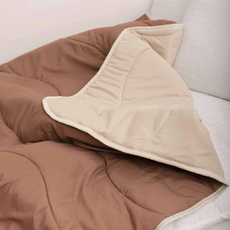 Ковдра силіконова стьобана Viluta Relax Light 220х200 + 2 наволочки 50х70 Капучино