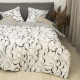 Комплект постільної білизни Євро ранфорс 24290 с простирадлом на резинці 180х200