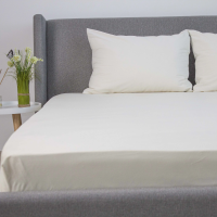 Простирадло ТЕП "VELOUR" з резинкою молочний, 160x200