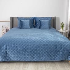 Покривало ТЕП "VELOUR" Azure blue/Ромб круглий, 220x240