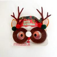 Різдвяні окуляри «Warm Reindeer», пластикові, коричневі, з декором