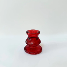 Підсвічник «Ruby Warmth», 6 см, скло, червоний