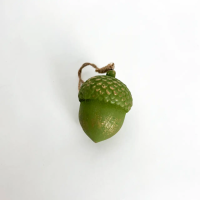 Ялинкова прикраса «Forest Charm», 6 см, дерев’яна, оливкова