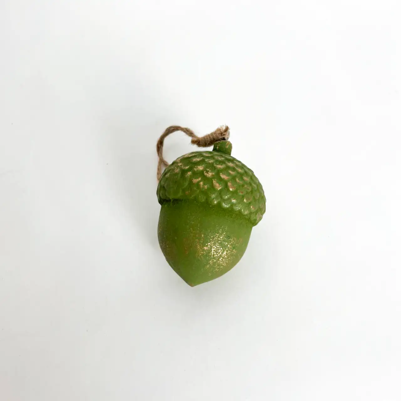 Ялинкова прикраса «Forest Charm», 6 см, дерев’яна, оливкова