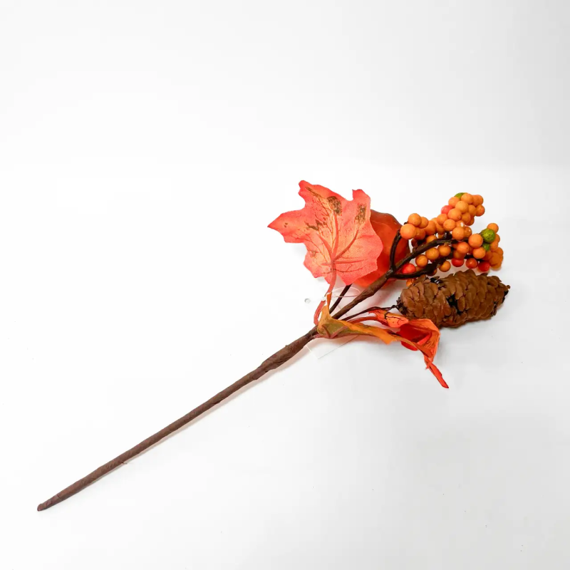 Декоративна фігурка “Autumn Branch”, 27 см, помаранчева, пластик