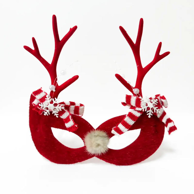 Різдвяні окуляри «Funny Reindeer», пластикові, червоні, з декором