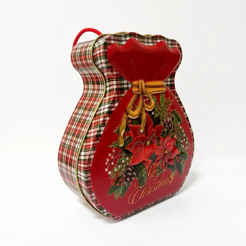 Подарункова коробка “Santa’s Gift Bag”, металева