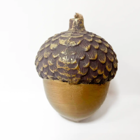 Ялинкова прикраса «Wood Harmony», кремова, дерев’яна