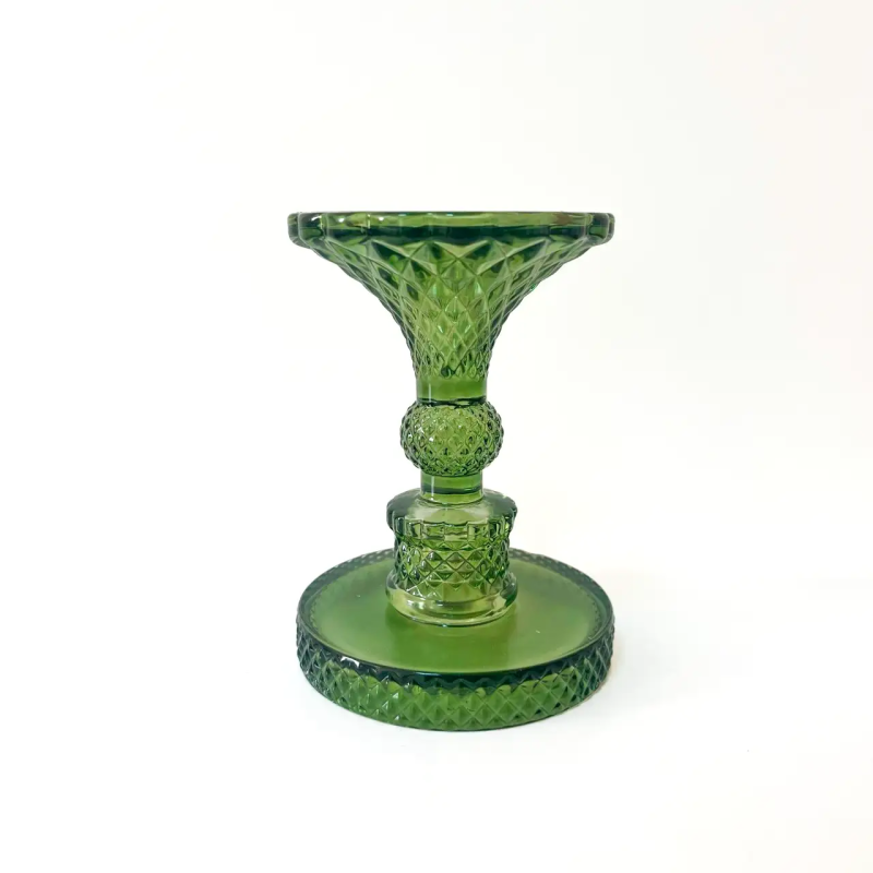 Підсвічник «Green Shine», 11,5 см, скло, зелений