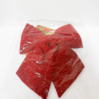 Декоративний бант «Warm Wish», 20×22 см, червоний, вельвет