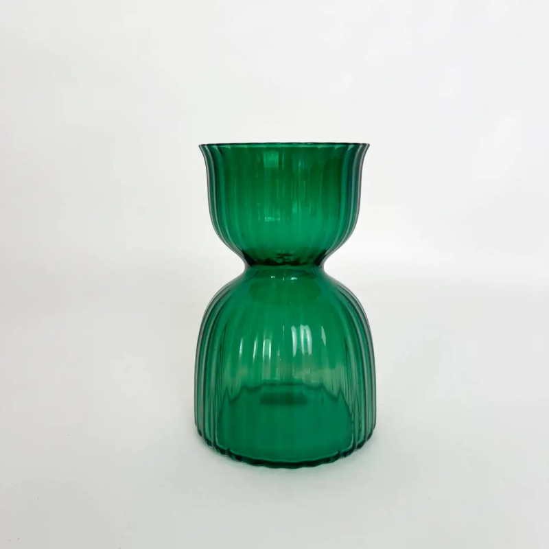 Ваза «Forest Calm», 13 см, скло, прозоро-зелена