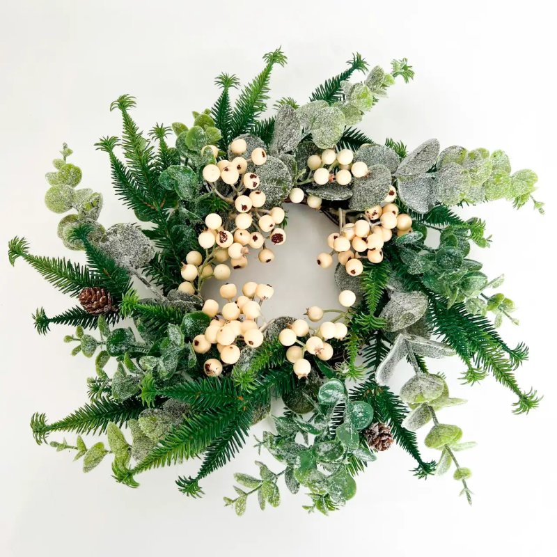 Різдвяний вінок «Winter Home», 40 см, штучна хвоя, ПЕ