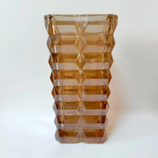 Ваза «Amber Glow», 24 см, скляна, золотиста