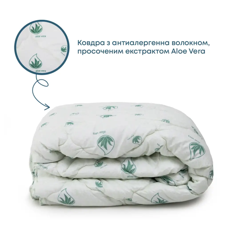 Ковдра DREAM "ALOE VERA" металізований друк, 150x210