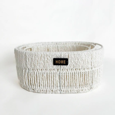 Комплект декоративних кошиків Home Edition, 3 шт, білий